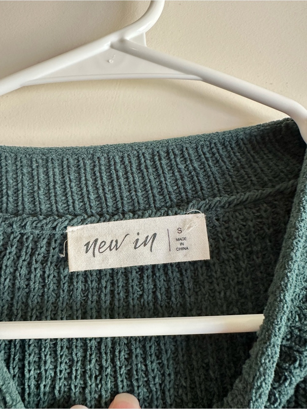 Sleeveless Knit Sweater Vest in Teal Green - Picture 3 of 4